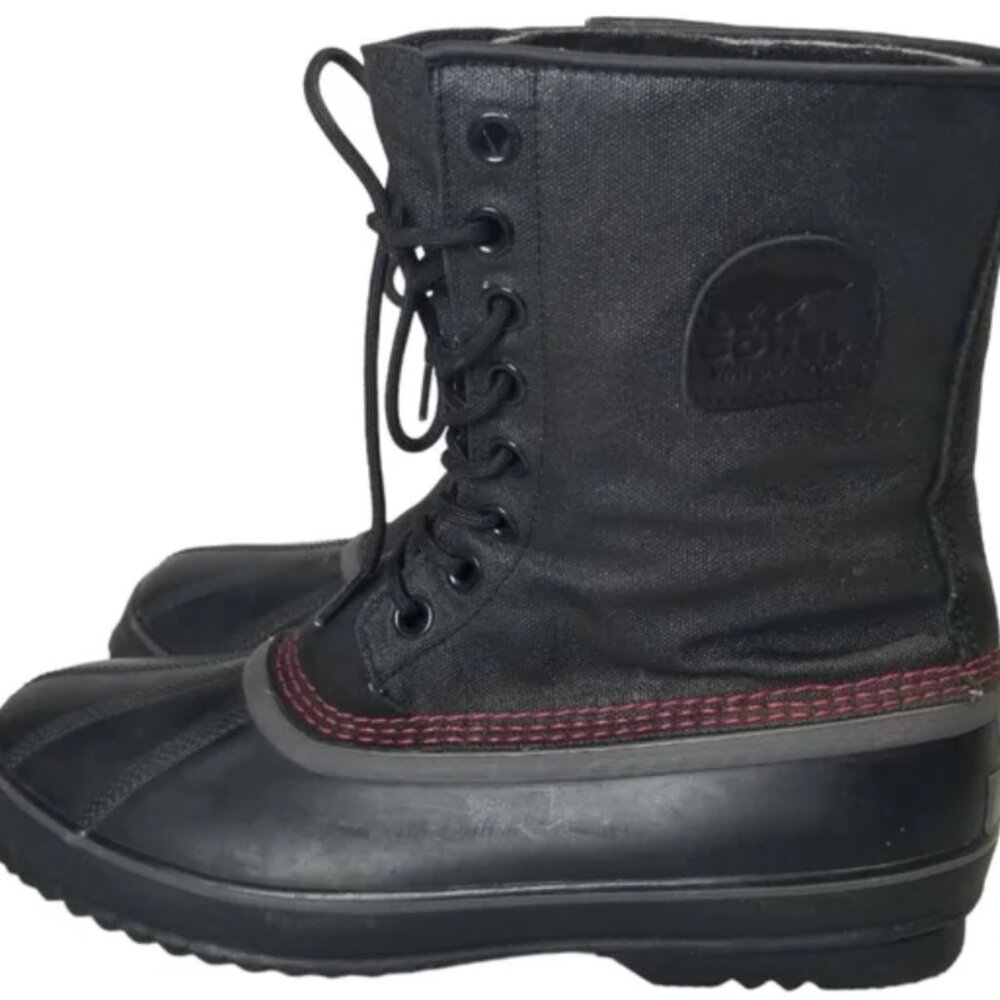 SNOW BOOTS SOREL Size 11.5 1964 Premium T Cvs NM 1560-012 Black/Sail Red